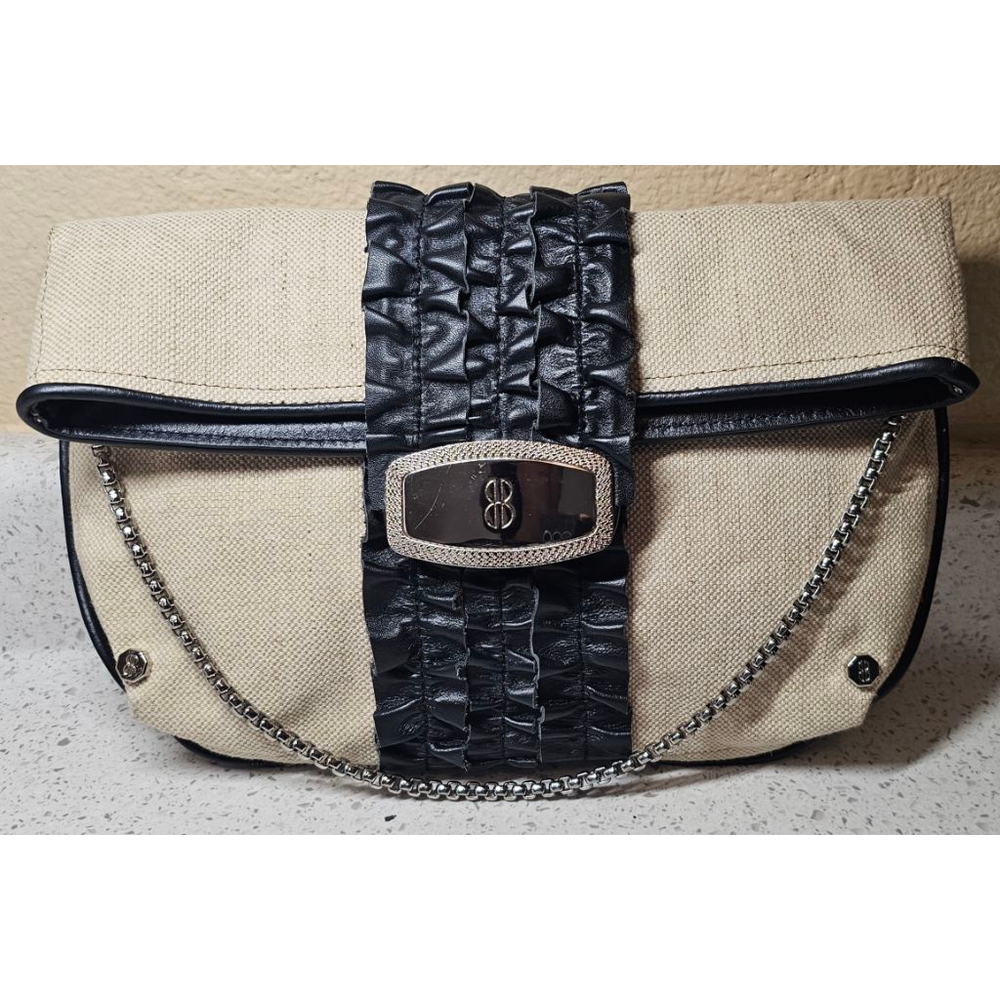 EUC Bill Blass Natural Fiber Canvas Shoulder/Clutch